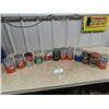 Image 1 : 12 Quart Oil Cans - Veedol, COOP, Mobiloil, Castrol, Esso & More