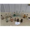 Image 1 : 18 Vintage Medicine Bottles w Glass Embossed or Paper Labelling