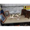 Image 1 : 2 Wing Ornaments, 2 Goose/Duck  Ornaments, Wood Mini Room Divider Decor, 2) 3 D Duck Pictures