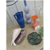 Image 3 : Modern Vases, 1 Art Glass Vase, & Glass Candle Holders/Fobs