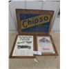 Image 1 : Cardboard Chipso Sign & 2 Framed 1916 Car Magazine Ads