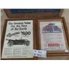 Image 3 : Cardboard Chipso Sign & 2 Framed 1916 Car Magazine Ads