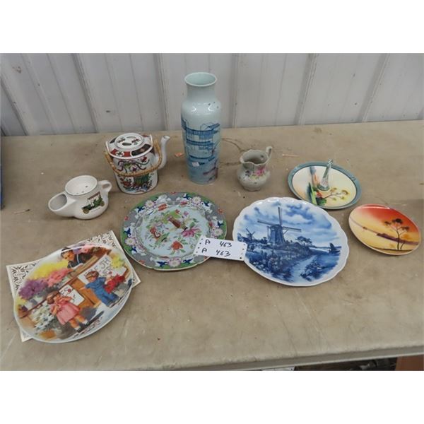 Oriental China, Plate, Vase, Teapot, Delphite Plate, Nippon, Shaving Mug Plus More!