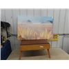 Image 1 : Bench 17" x 31" x 17" & Painting 30" X 45"