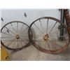 Image 1 : 2 Matching Steel Wheels 43" RD