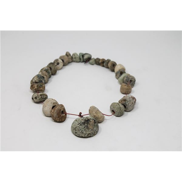 MAYAN JADE CARVED CORAL NECKLACE AD 250-900 24"