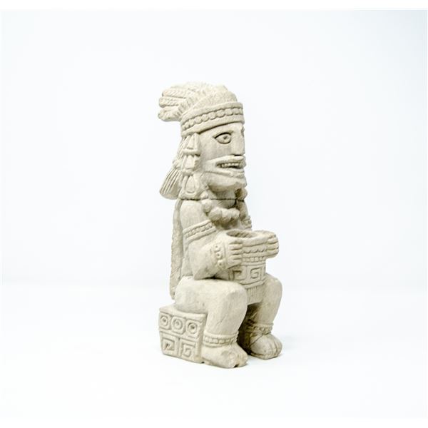 AZTEC SEATED FIGURAL STATUE FULL FIGURE 10"