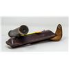 Image 1 : ANTIQUE MILITARY SIGHT GLASS IN LEATHER CASE