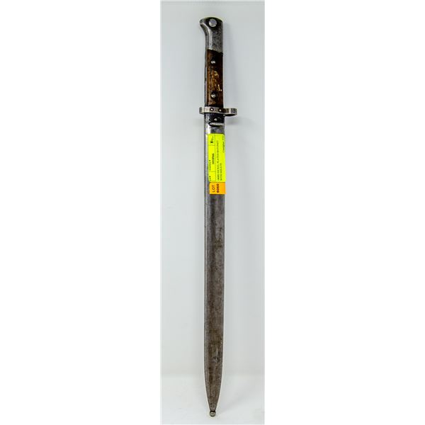 1800S NICKEL PLATED BAYONET WITH SHEATH