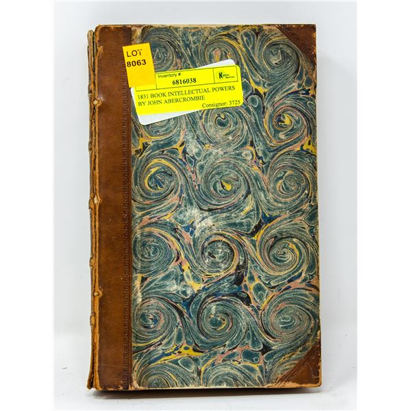 1831 BOOK INTELLECTUAL POWERS BY JOHN ABERCROMBIE