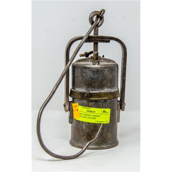 WW2 ERA GERMAN MINING TUNNELLING LANTERN