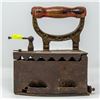 Image 2 : LARGE ANTIQUE COAL HEATED IRON WITH WOODEN HANDLE