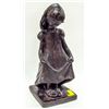 Image 1 : CAST STATUE OF GIRL TRYING ON MOMS SHOES APP 24"