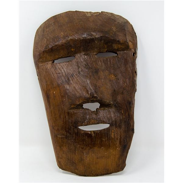 CIRCA 18TH CENTURY INUIT WOODEN MASK