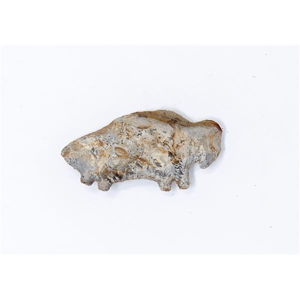 ANTIQUE IROQUOIS STONE BISON EFFIGY