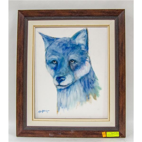STEPHEN ARCHBOLD ORIGINAL SLY FOX FRAMED ACRYLIC