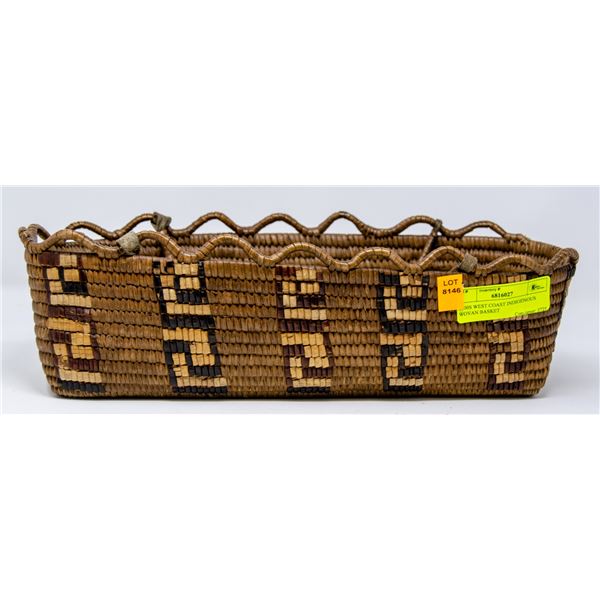 1800S WEST COAST INDIGENOUS WOVAN BASKET