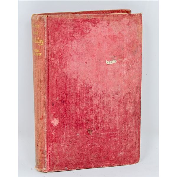 ANTIQUE JANE AUSTIN SENSE AND SENSIBILITY BOOK