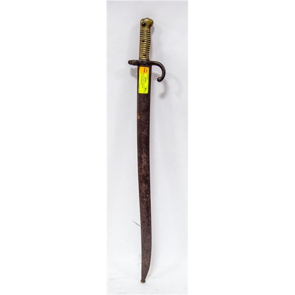 1874 FRENCH ETIENNE SWORD BAYONET WITH SHEATH