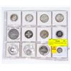Image 1 : LOT OF 12 ASSORTED SILVER COINS 1894-1977