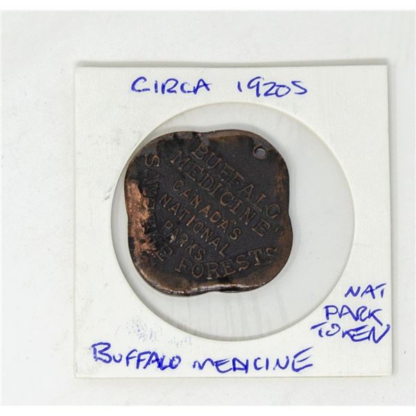 1920S BUFFALO MEDICINE CANADA PARKS TOKEN