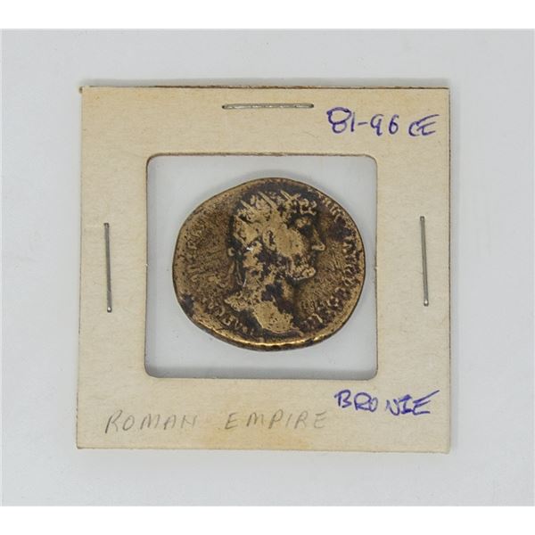 81-96 CE ROMAN EMPIRE MONETA BRONZE COIN