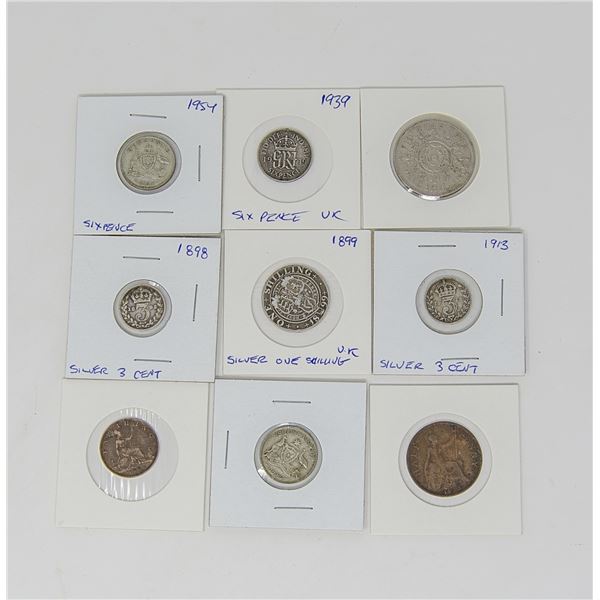 LOT OF ASSORTED ANTIQUE ENGLISH COINS