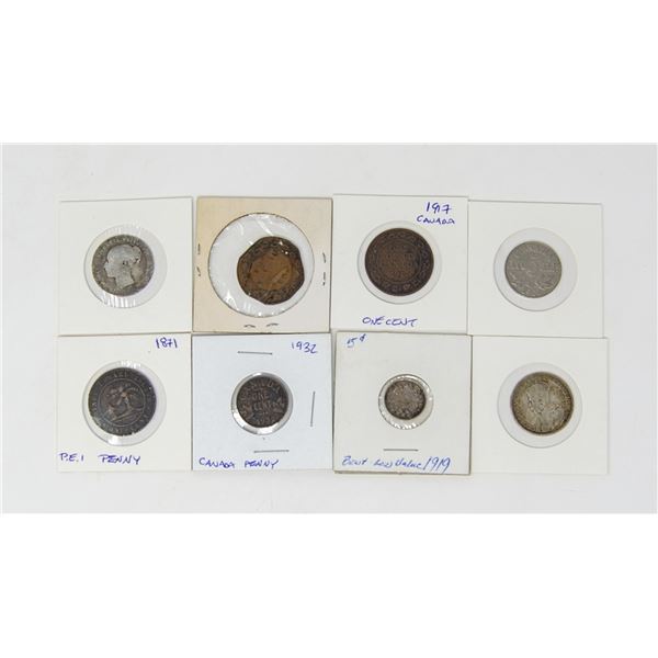 LOT OF ASSORTED VINTAGE CANADIAN COINS