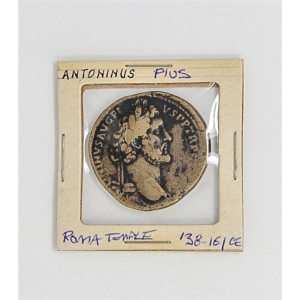 ANTONINUS PIUS 138-161CE ROMA TEMPLE COIN