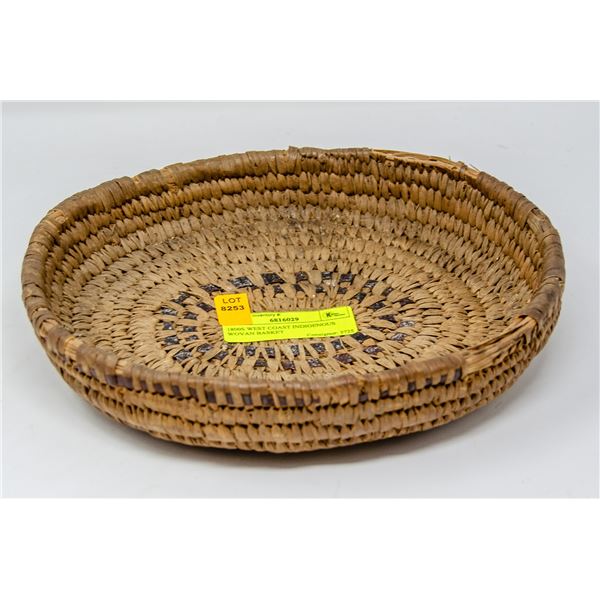 1800S WEST COAST INDIGENOUS WOVAN BASKET