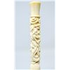 Image 2 : ANTIQUE CHINESE CARVED WHITE CIGARETTE HOLDER