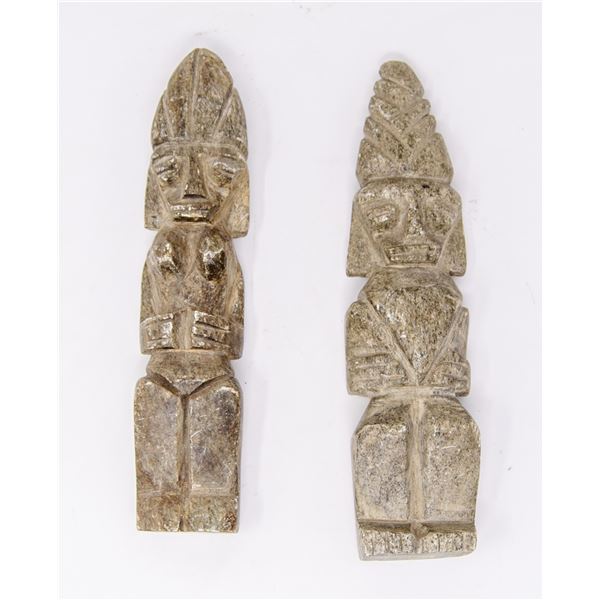MAYAN STYLE CARVED STONE FIGURES