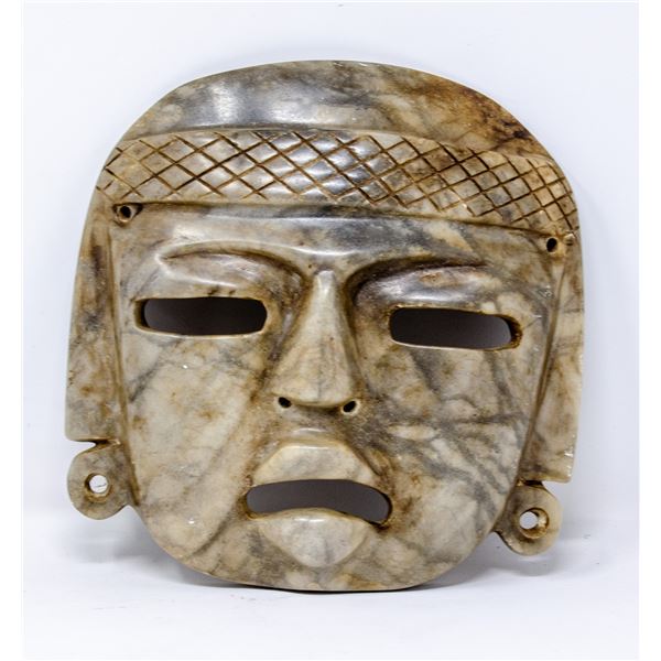SOUTH AMERICAN HAND CARVED STONE MASK