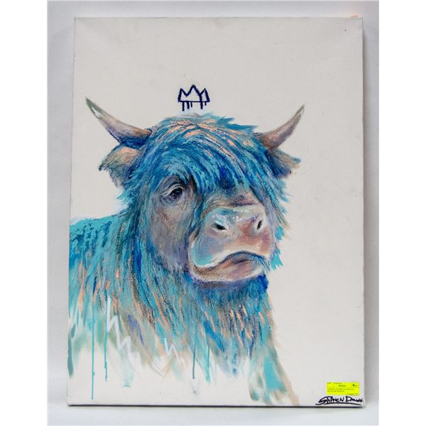 STEPHEN ARCHBOLD ORIGINAL BLUE COW ACRYLIC