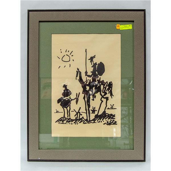 1955 PICASSO DON QUIXOTE FRAMED ORIGINAL