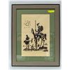 Image 1 : 1955 PICASSO DON QUIXOTE FRAMED ORIGINAL
