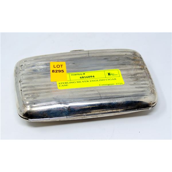 STERLING SILVER ENGLISH CIGAR CASE