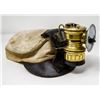 Image 2 : CIRCA 1920 MINERS CLOTH CAP WITH LAMP