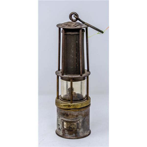 ANTIQUE BRASS MINERS LANTERN