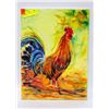 Image 1 : ORIGINAL OIL ON CANVAS PAINTING OF ROOSTER