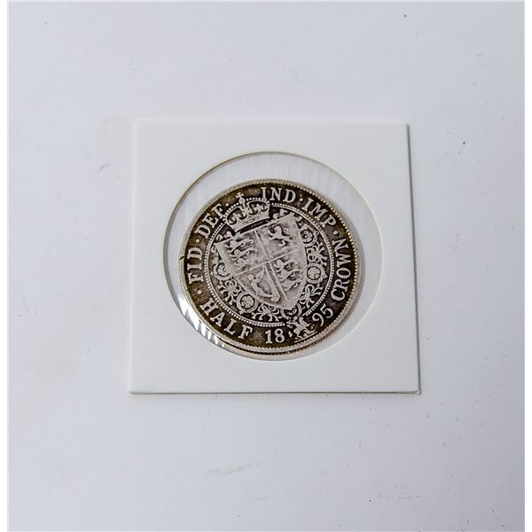 1895 SILVER HALF CROWN ENGLISH COIN