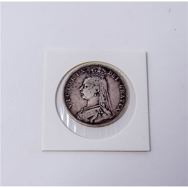 1887 SILVER HALF CROWN COIN
