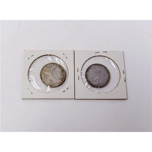 1937 GERMAN REICH MARK COIN PAIR