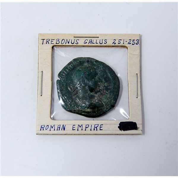 251-253CE ROMAN EMPIRE TREBONUS GALLUS BRONZE COIN