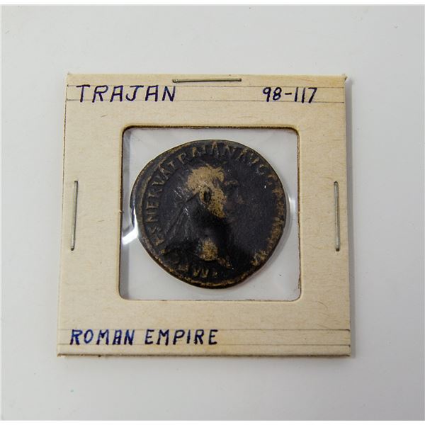 98-117CE TRAJAN ROMAN EMPIRE BRONZE COIN LARGE