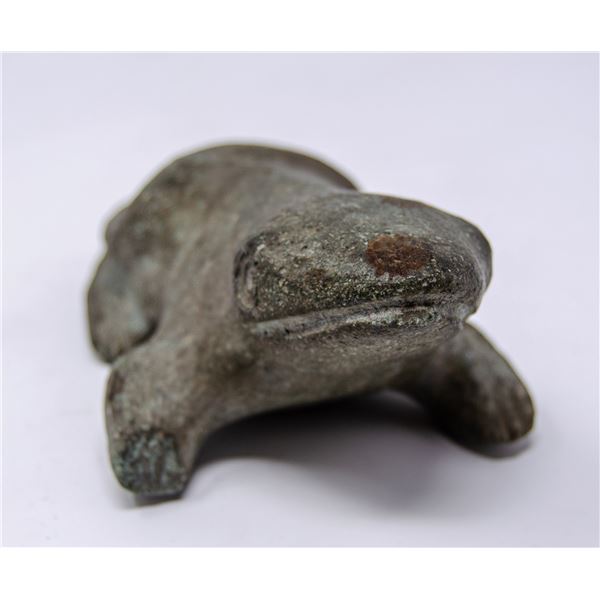 800CE-1600CE MISSISSIPPIAN CARVED STONE FROG