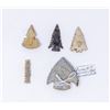 Image 1 : LOT OF 5 CLAY CO ARK INDIGENOUS ARROWHEADS X5