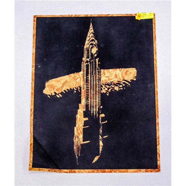 SIGNED 1989 MIXED MEDIA WORK MANHATTAN 1