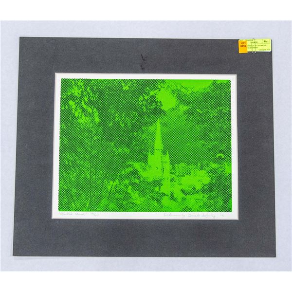 DANIEL KAMSKY 1971 HAWKINS CHURCH SILKSCREEN