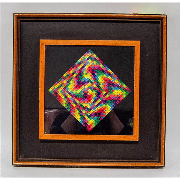 VASARELY FRAMED PICTURE CIRCA 1970 o